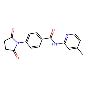 4-(2,5-dioxopyrrolidin-1-yl)-N-(4-methylpyridin-2-yl)benzamide structure