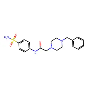 2-(4-benzylpiperazin-1-yl)-N-(4-sulfamoylphenyl)acetamide structure