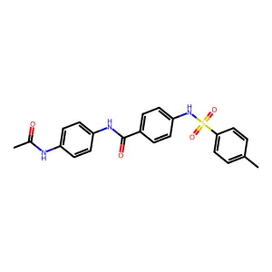 N-(4-acetamidophenyl)-4-[(4-methylphenyl)sulfonylamino]benzamide structure