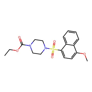 Ethyl 4-[(4-methoxy-1-naphthyl)sulfonyl]-1-piperazinecarboxylate structure