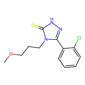 5-(2-chlorophenyl)-4-(3-methoxypropyl)-4H-1,2,4-triazole-3-thiol structure