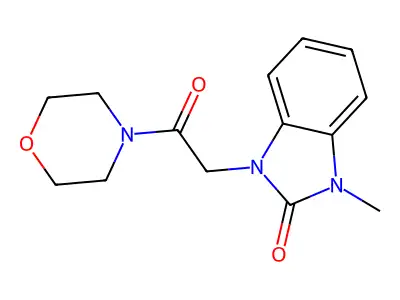 1-Methyl-3-(2-morpholin-4-yl-2-oxoethyl)benzimidazol-2-one structure