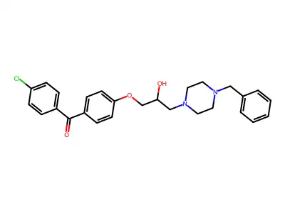 1-(4-Benzylpiperazin-1-yl)-3-[4-(4-chlorobenzoyl)phenoxy]propan-2-ol structure
