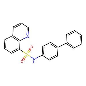 N-(4-phenylphenyl)quinoline-8-sulfonamide structure