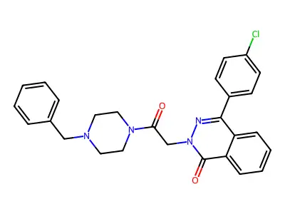 2-[2-(4-Benzylpiperazin-1-yl)-2-oxoethyl]-4-(4-chlorophenyl)phthalazin-1-one structure