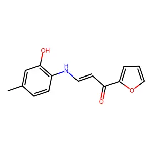 (E)-1-(furan-2-yl)-3-(2-hydroxy-4-methylanilino)prop-2-en-1-one structure