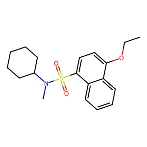 N-cyclohexyl-4-ethoxy-N-methylnaphthalene-1-sulfonamide structure