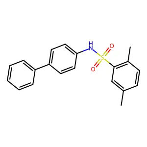 2,5-dimethyl-N-(4-phenylphenyl)benzenesulfonamide structure