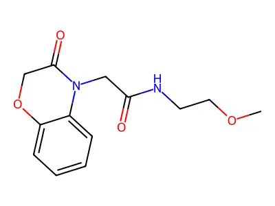 N-(2-methoxyethyl)-2-(3-oxo-1,4-benzoxazin-4-yl)acetamide structure