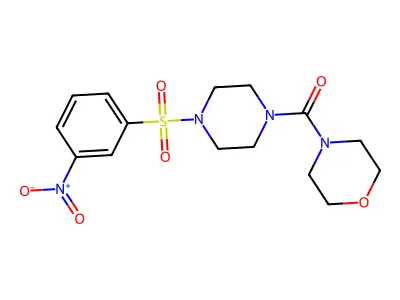 4-[4-(3-Nitrobenzenesulfonyl)piperazine-1-carbonyl]morpholine structure