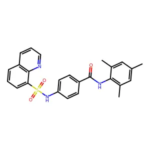 N-mesityl-4-[(8-quinolinylsulfonyl)amino]benzamide structure