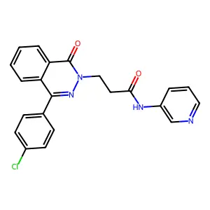 3-[4-(4-chlorophenyl)-1-oxophthalazin-2-yl]-N-pyridin-3-ylpropanamide structure
