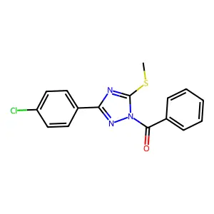 [3-(4-Chlorophenyl)-5-methylsulfanyl-1,2,4-triazol-1-yl]-phenylmethanone structure