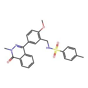 N-[[2-methoxy-5-(3-methyl-4-oxophthalazin-1-yl)phenyl]methyl]-4-methylbenzenesulfonamide structure