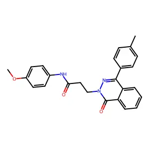 N-(4-methoxyphenyl)-3-[4-(4-methylphenyl)-1-oxophthalazin-2-yl]propanamide structure