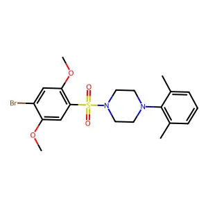 1-[(4-Bromo-2,5-dimethoxyphenyl)sulfonyl]-4-(2,6-dimethylphenyl)piperazine structure