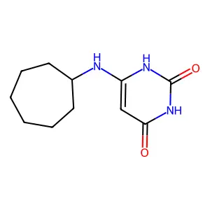 6-(cycloheptylamino)pyrimidine-2,4(1H,3H)-dione structure