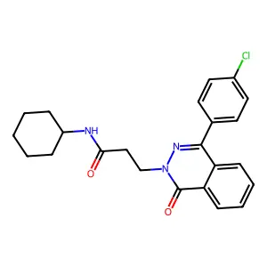 3-[4-(4-chlorophenyl)-1-oxophthalazin-2-yl]-N-cyclohexylpropanamide structure