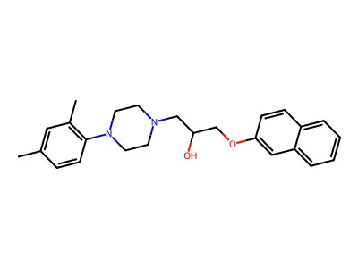 1-[4-(2,4-Dimethylphenyl)piperazin-1-yl]-3-(naphthalen-2-yloxy)propan-2-ol structure