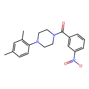 (4-(2,4-Dimethylphenyl)piperazin-1-yl)(3-nitrophenyl)methanone structure