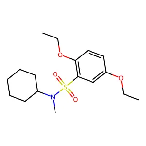 N-cyclohexyl-2,5-diethoxy-N-methylbenzenesulfonamide structure
