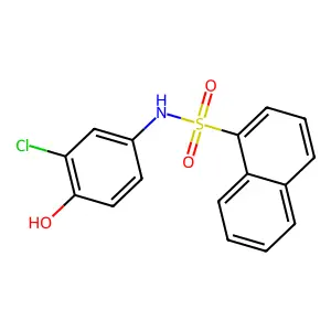 N-(3-chloro-4-hydroxyphenyl)naphthalene-1-sulfonamide structure