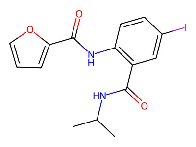 N-[4-iodo-2-(propan-2-ylcarbamoyl)phenyl]furan-2-carboxamide structure