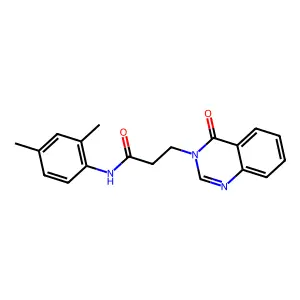 N-(2,4-dimethylphenyl)-3-(4-oxoquinazolin-3-yl)propanamide structure