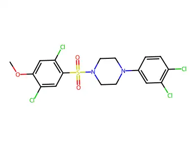 1-(2,5-Dichloro-4-methoxybenzenesulfonyl)-4-(3,4-dichlorophenyl)piperazine structure