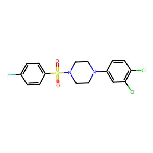 1-(3,4-Dichlorophenyl)-4-((4-fluorophenyl)sulfonyl)piperazine structure