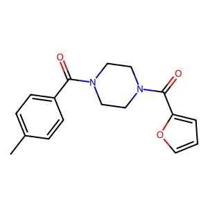 2-Furyl 4-[(4-methylphenyl)carbonyl]piperazinyl ketone structure
