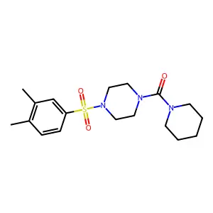 4-[(3,4-Dimethylphenyl)sulfonyl]piperazinyl piperidyl ketone structure