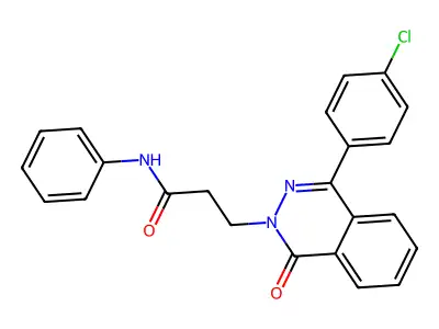 3-[4-(4-chlorophenyl)-1-oxophthalazin-2-yl]-N-phenylpropanamide structure