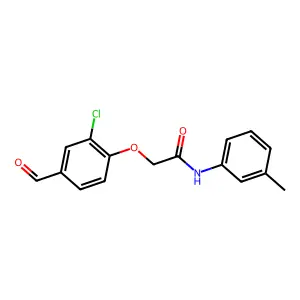 2-(2-chloro-4-formylphenoxy)-N-(3-methylphenyl)acetamide structure