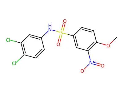 N-(3,4-dichlorophenyl)-4-methoxy-3-nitrobenzenesulfonamide structure