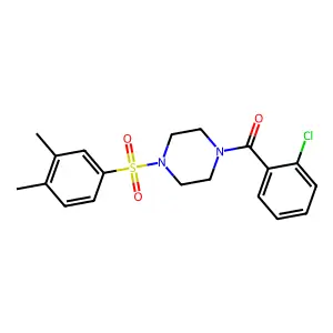 1-(2-Chlorobenzoyl)-4-(3,4-dimethylbenzenesulfonyl)piperazine structure