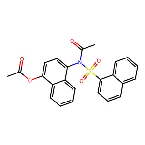 4-[Acetyl(1-naphthylsulfonyl)amino]-1-naphthyl acetate structure