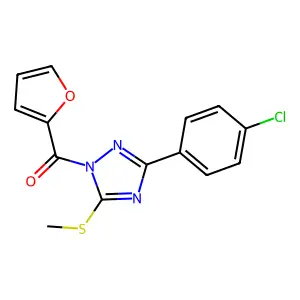 [3-(4-Chlorophenyl)-5-(methylthio)-1,2,4-triazol-1-yl]-(2-furanyl)methanone structure