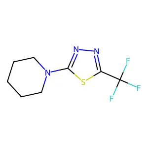 1-[5-(Trifluoromethyl)-1,3,4-thiadiazol-2-yl]piperidine structure