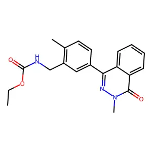 Ethyl 2-methyl-5-(3-methyl-4-oxo-3,4-dihydrophthalazin-1-yl)benzylcarbamate structure
