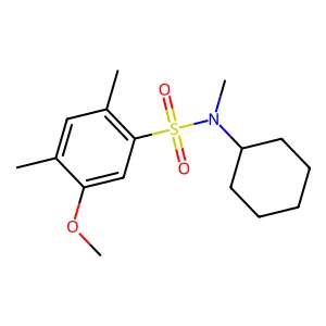 N-cyclohexyl-5-methoxy-N,2,4-trimethylbenzenesulfonamide structure