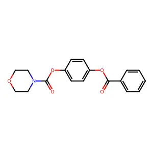 4-(Benzoyloxy)phenyl 4-morpholinecarboxylate structure