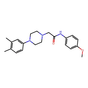 2-[4-(3,4-dimethylphenyl)piperazin-1-yl]-N-(4-methoxyphenyl)acetamide structure