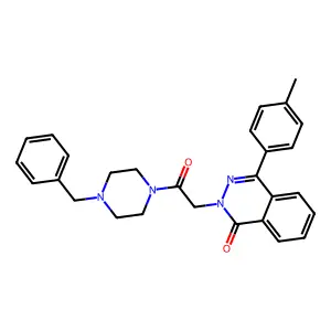 2-[2-(4-Benzylpiperazin-1-yl)-2-oxoethyl]-4-(4-methylphenyl)phthalazin-1-one structure