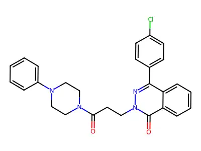 4-(4-Chlorophenyl)-2-[3-oxo-3-(4-phenylpiperazin-1-yl)propyl]phthalazin-1-one structure