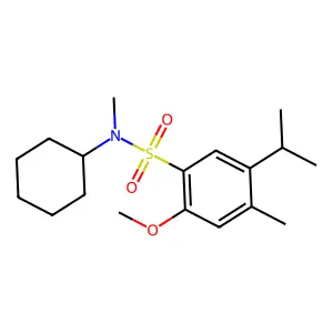Cyclohexyl{[2-methoxy-4-methyl-5-(methylethyl)phenyl]sulfonyl}methylamine structure