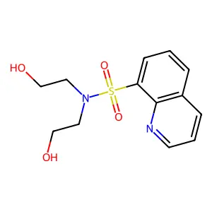 N,N-bis(2-hydroxyethyl)-8-quinolinesulfonamide structure