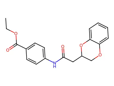ethyl 4-[[2-(2,3-dihydro-1,4-benzodioxin-3-yl)acetyl]amino]benzoate structure
