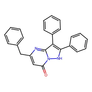 5-benzyl-2,3-diphenylpyrazolo[1,5-a]pyrimidin-7(4H)-one structure