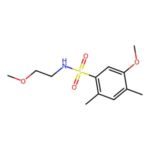 5-methoxy-N-(2-methoxyethyl)-2,4-dimethylbenzenesulfonamide structure